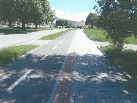Obrázek 6 - Hustopeče – cyklostezka Masarykovo nám., ul. Bratislavská