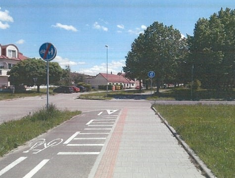 Obrázek 5 - Hustopeče – cyklostezka Masarykovo nám., ul. Bratislavská